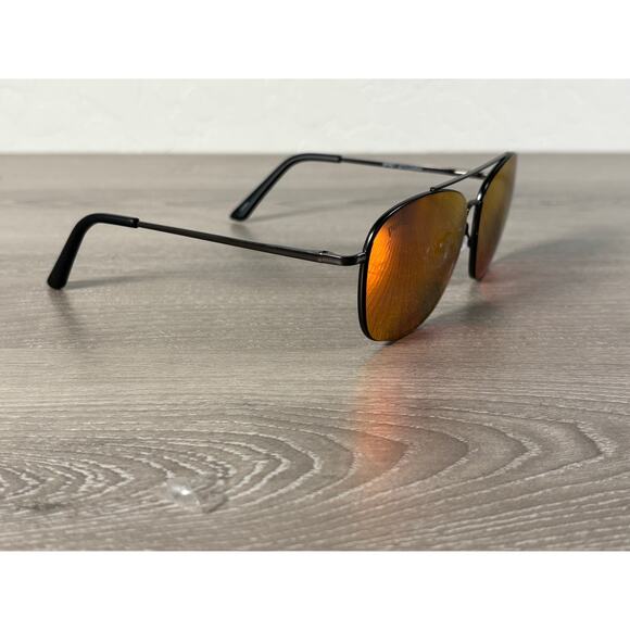 Pugs Sunglasses Style #M4 Black Frame Red Mirrored Lens Aviator-EUC - Picture 1 of 6